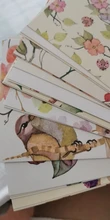 Pintura de acuarela adorable/Kawaii, postales, flores y pájaros, 22 Uds.