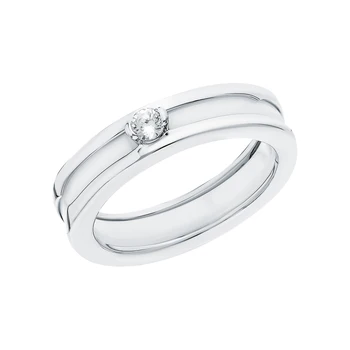 

Silver ring with ceramics and cubic zirconia sunlight sample 925