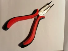 Alicates de punta curva para extensión de cabello, herramienta de Clip para Micro anillos/enlaces/cuentas y extensión de pelo de plumas