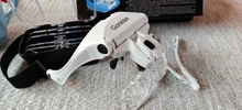 Magnifier-Glasses Headband Loupe-Craft Jeweler Led-Light Hands with 