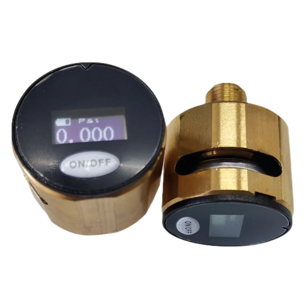 1/8'' NPT Thread Digital Air Pressure Gauge 4500PSI 28mm Diameter Manometer