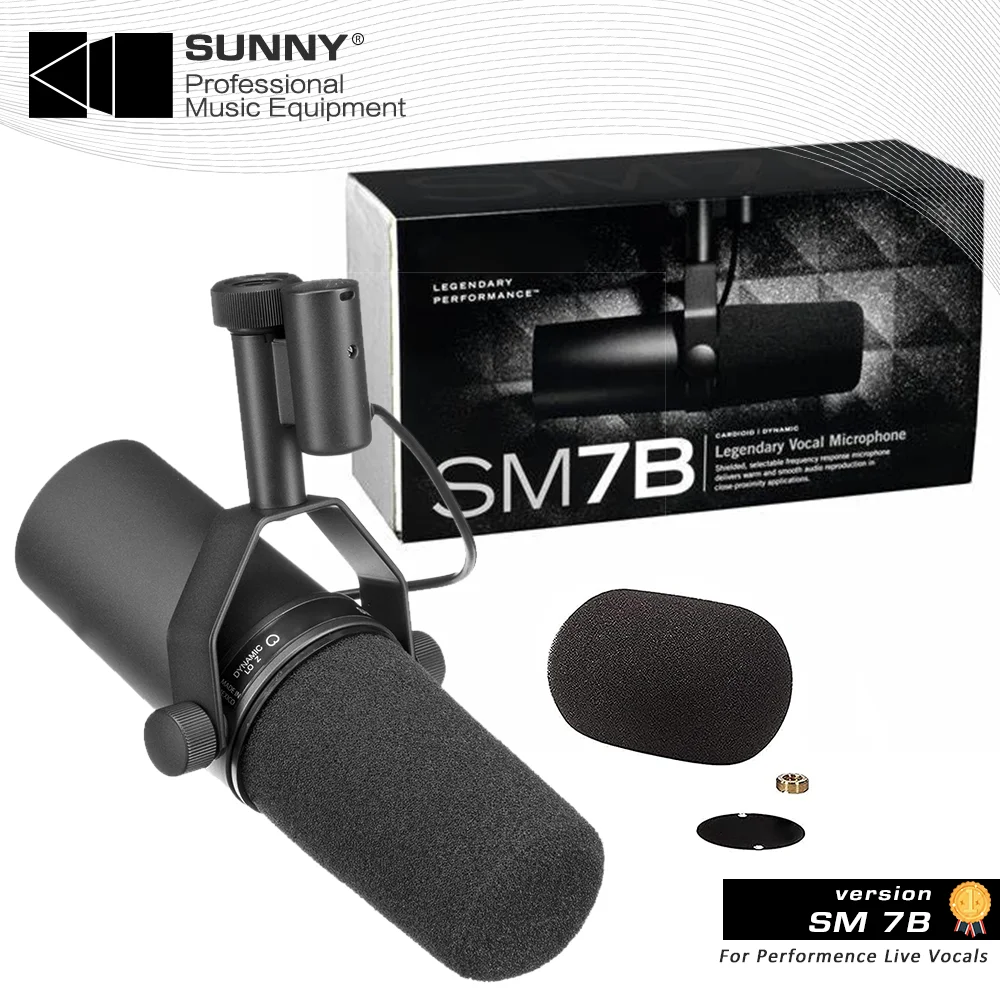 Cardioid Dynamic Microphone for shure Studio Selectable Frequency Response Microphone for Live Stage Recording Podcasting