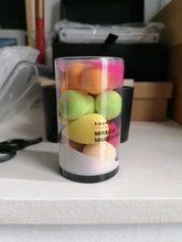 Maange10 Uds Mini Foam-Puff de polvo grande, belleza, licuadora, base correctora, crema suave, en húmedo y seco, doble uso