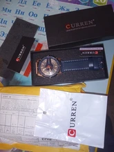 CURREN-Reloj de pulsera de cuero de moda para hombre, cronógrafo de cuarzo, luminoso, elegante