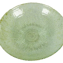 Центральная стеклянная переработанная зеленая-кристальная Коллекция цветов деко BigBuy Home