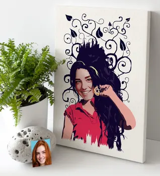 

Personalized Women 'S Abstract Caricature Of Canvas table (30x50 cm.) 1