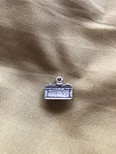 WYSIWYG 10pcs 15x14mm Color de plata antiguo bronce Cámara colgante encanto Cámara colgante colgantes encanto