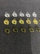 20 piezas encantos pies 13x10mm plata tibetana chapado en oro bronce colgantes joyería antigua fabricación artesanal DIY