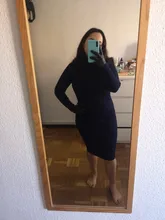 Sweater Dresses Turtleneck Bottoming Long-Sleeve Slim Bodycon Autumn Winter Women Lady