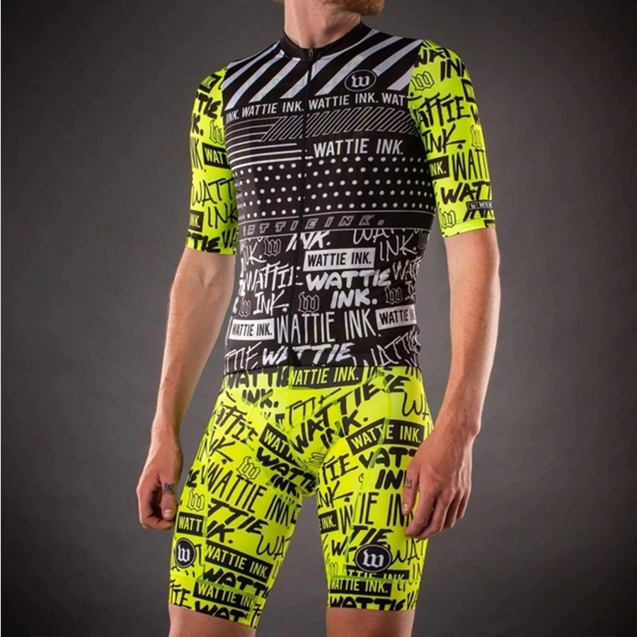 2020 Wattie ink Велоспорт Джерси Набор для мужчин лето Майо ciclismo короткий рукав