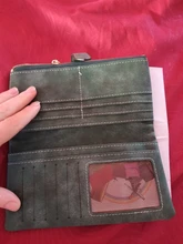 Bolso largo doble pliegue de famosa marca para mujer, billetera de cuero de nobuk con cordón, cremallera, billetera de gamuza, bolso de mano femenino