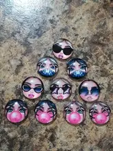 Matryoshka rusa, 10 Uds., mezcla de 12mm/18mm/20mm/25mm, cabujones redondos de cristal para hacer fotos