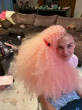 La naturaleza pelo Afro Pelo Rizado mechones extensiones con cierre Ombre oro 30 pulgadas suave súper largo pelo sintético del pelo de la onda