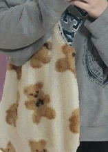 Youda Original nuevo diseño bolso de mujer de felpa estudiante de gran capacidad de hombro bolsos bandolera bolso de compras de bolsas para las mujeres 2021