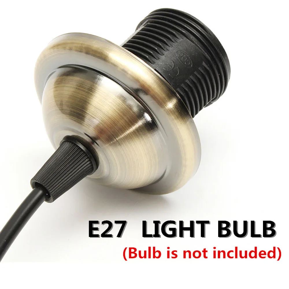 E27 AC 220V Vintage Edison Lamp Base Light LED Bulb Socket Base Holder cable Retro Incandescent Filament Bulb Lamp lamp holder