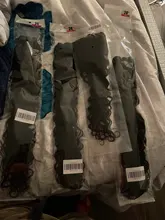 Extensiones con ondas al agua con cierre Maxine Remy extensiones de cabello humano con cierre 30 pulgadas 3 4 mechones con cierre de encaje 4x4