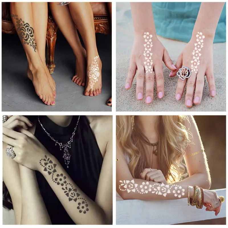 1pc new KD22 Tattoo Template hands/feet henna tattoo stencils for airbrushing professional mehndi new Body Painting Kit supplies henna tattoo stencils