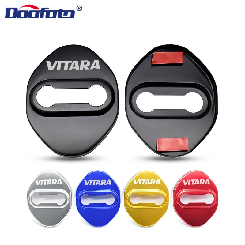 Car door lock cover 4pcs Car Door Lock Case For Suzuki VITARA 2015 Cover model Series interior trimstrip Accessories
