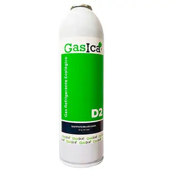 

Gasica Gas Refrigerante Ecológico D2 312gr. Sustituto R12, R134a Equival. 831gr. R134a