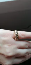 Anillos irregulares de croissant para mujer, Anillos geométricos circulares gruesas con texturas minimalistas, joyería 2021