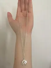 Collar de mapa del mundo de Origami Vintage para mujer, collar redondo geométrico, collares y colgantes circulares, joyería