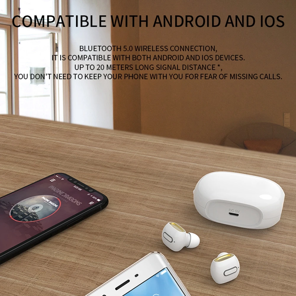 50 шт. KPHRTEK G2 TWS сенсорная Bluetooth гарнитура 5,0 настоящая Беспроводная невидимая спортивная Гарнитура для бега Универсальная