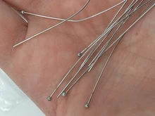 No se destiñe 100 unids/lote 20-70mm 316 pernos de bola de acero inoxidable hallazgos cabeza de bola pines para la fabricación de joyería DIY suministros Accesorios