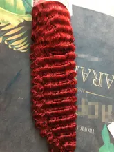 Rojo profundo onda peluca con malla frontal Pre arrancado brasileño cabello humano peluca con malla frontal rojo blanqueado nudo Real 13x4 Peluca de encaje con cabello de bebé