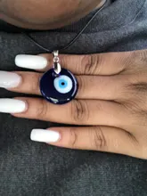 1pc de cristal azul de mal de ojo 30mm mal de ojo encantos colgantes de collar para las mujeres mal de ojo collar de accesorios de joyería resultados haciendo
