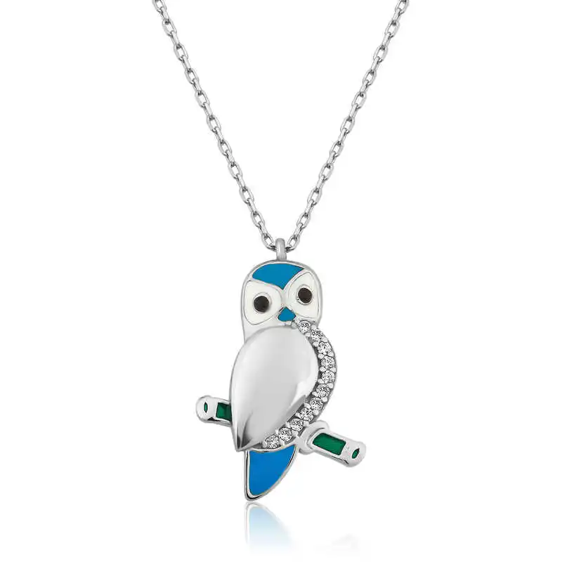 

Silver Owl Women Necklace