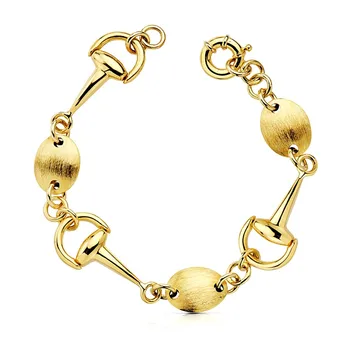 

18k gold bracelet stirrups 14mm [AB1787]