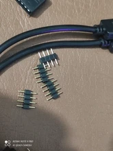 Conector de cinta LED RGB de 4 pines, 1 a 1, 2, 3, 4 y 5 enchufes, Cable bifurcador de corriente, aguja de 4 pines, conector hembra, Cable para tira de luz Led RGB