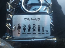 Llavero con grabado de amor para padres e hijos, regalo familiar para padres y niños