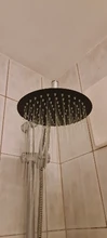 Shower-Head Square Wall Bathroom Stainless-Steel Rainfall Ceiling Black Ultrathin 2-Mm