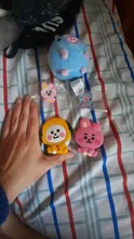 LLavero de caricatura de animales de Kpop coreano para niños, colgante pequeño de felpa de 7CM para bebés, accesorios para bolsa de Juguetes