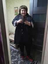 Coat Hoodie Streetwear Black Trench Female Long-Print XITAO Plus-Size Women Spliced Casual