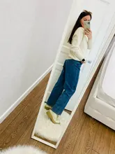 Jeans Women Fashion Clothes Denim Pants Syiwidii High-Waisted Straight Tassel Vintage Streetwear