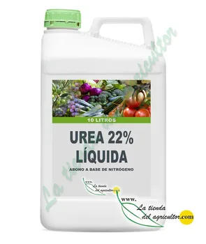 

FERTILIZER NITROGEN BASED FOR EVERYTHING TYPE CROPS. FAVORS THE GROWTH VEGETATIVE. UREA LIQUID 22% IN 10 LITER-