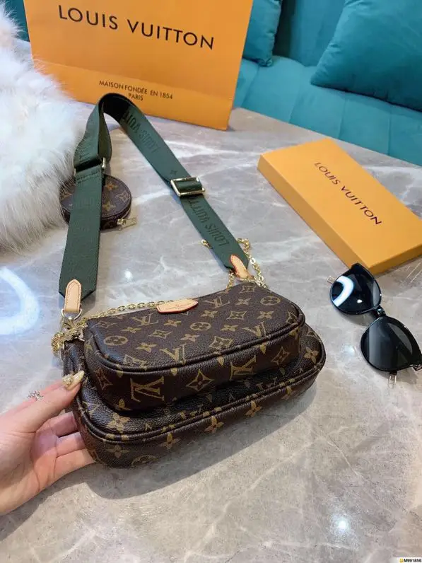 Lv bolso multi pochette accesorios 3 piezas bolsa de para mujer marca bolsa para mujer|Bolsos de hombro| AliExpress