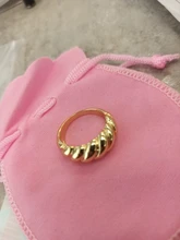 Anillos irregulares de croissant para mujer, Anillos geométricos circulares gruesas con texturas minimalistas, joyería 2021
