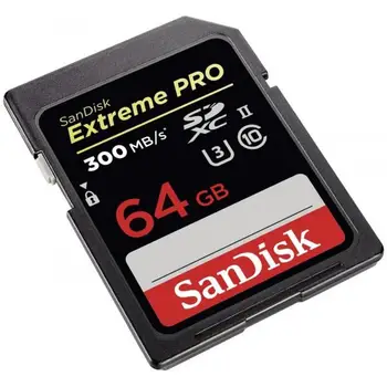 

Sandisk Extreme PRO, 64 GB memory flash SDXC class 10 UHS-II