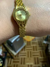 Mujer reloj de pulsera de Mujer de oro Relojes pequeño Dial cuarzo ocio reloj Popular reloj de pulsera hora Mujer damas elegante Relojes