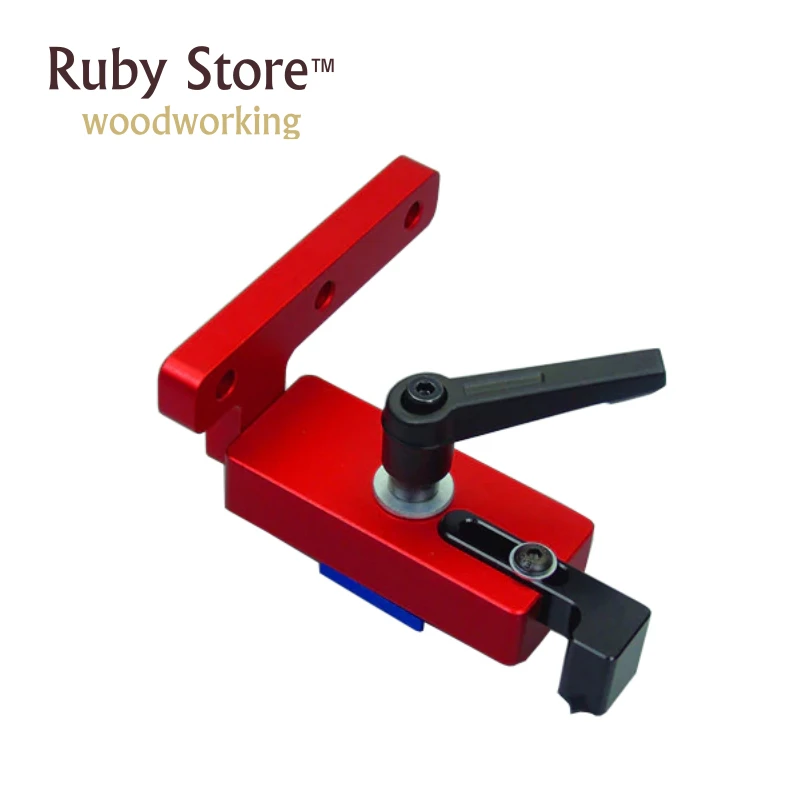 Flip Stop Aluminium Miter T-Track Stop with Adjustable Scale Mechanism (Red Series), Only Suitable for 45mm T-track