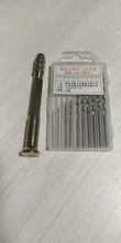 Equipo de perforación manual de Metal, herramientas de Molde de resina, herramienta de joyería hecha a mano con tornillo de taladro de 0,8mm-3,0mm, 1 Juego