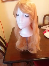 BCHR-Peluca de cabello sintético para mujer, cabellera artificial de onda larga para Cosplay, color rubio, azul, rosa, gris, púrpura, Gren, naranja, negro y marrón, para Halloween