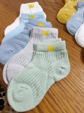 5 par/set aliento de bebé de algodón Niño de cristal de seda niños verano Calcetines de bebé delgada calcetines para niñas NIÑOS Calcetines Miaoyoutong