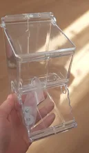 Hamster Rabbit Food Dispenser Feeder Plastic Clear Automatic Pet Feeder For Hamster Guinea