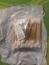 100 unids/bolsa de doble cabeza desechable de algodón de maquillaje hisopo de algodón suave brotes médicos palos de madera nariz y orejas Herramientas de limpieza Cotonete