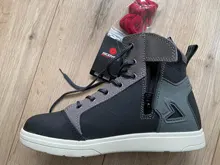 Botas de Moto SCOYCO para hombre, zapatos casuales de calle, de cuero de microfibra, botas de Moto de Motocross, zapatos de Moto, tamaño 39-46