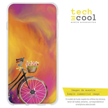 

FunnyTech®Silicone Case for LG G6 l bicycle art background